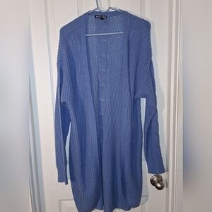 Mortal Fiber 2X Long Open Front Cardigan